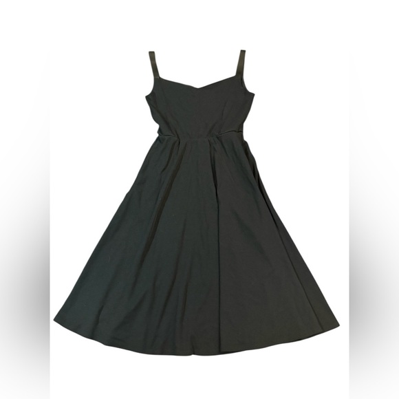 Cobalt Street BCI Cotton A-Line Midi Dress in Black Size Medium - Picture 7 of 9
